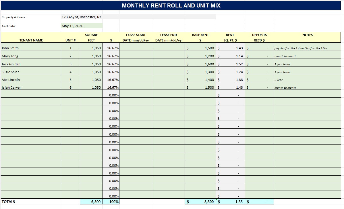 Rent Roll